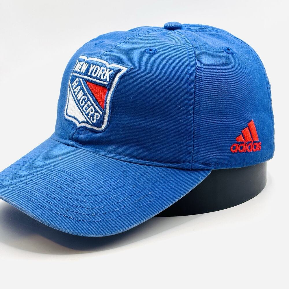 New York Rangers Adidas Locker Room Three Stripe Adjustable Hat Navy NWT OSFM
